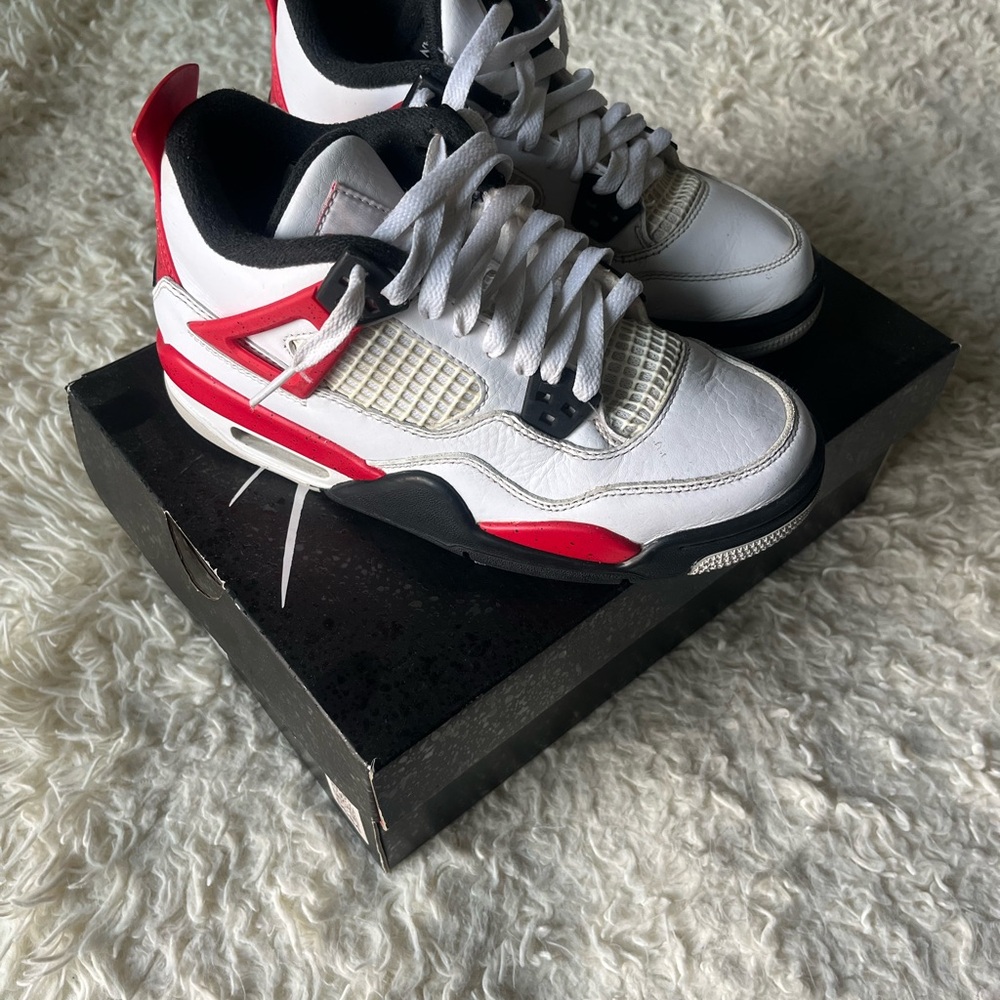 Jordan White and Red Sneakers